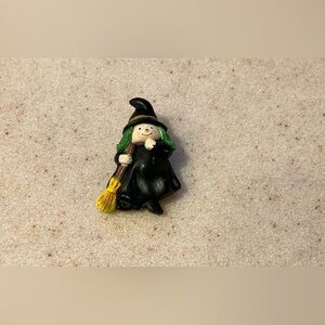 Charming Witch Figurine with Broom